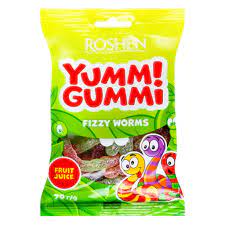 JELEU 70G YUMMI GUMMI WORMS/22